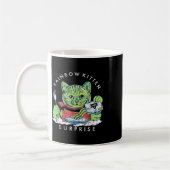 Katzen Rainbow Kitten Überraschung Niedliches Esse Kaffeetasse (Links)