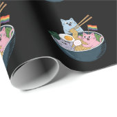 Katzen Rainbow LGBTQ Gay Lesbian Pride Allegie Geschenkpapier (Rolleneckpunkt)