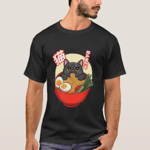 Katzen-Ramen entspannen sich in Nudeln Süße Food-K T-Shirt