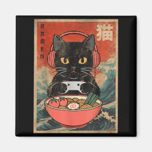 Katzen Ramen Japanisch Lustig Grafik Kawaii Anime Magnet