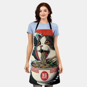 Katzen-Ramen Japanische Kunst im Vintage-Stil Schürze