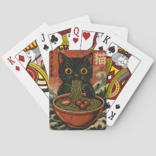 Katzen Ramen Japanisches Lustiges Grafik Kawaii Ka Spielkarten