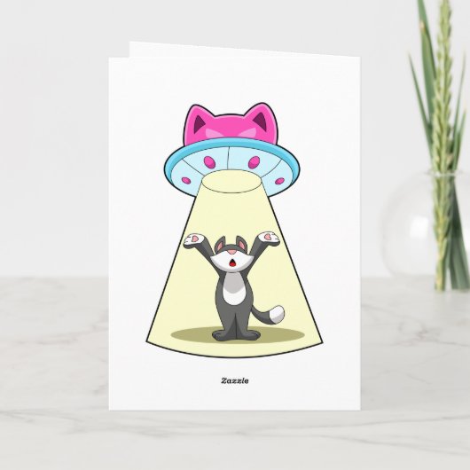 Katzen-Raumschiff Karte (Rückseite)