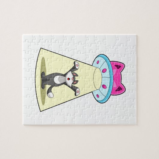 Katzen-Raumschiff Puzzle (Horizontal)