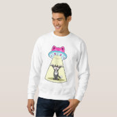 Katzen-Raumschiff Sweatshirt (Vorne ganz)