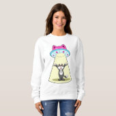 Katzen-Raumschiff Sweatshirt (Vorne ganz)