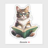 Katzen-Reading-Buch Aufkleber (Blatt)