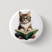 Katzen-Reading-Buch Button (Vorderseite)
