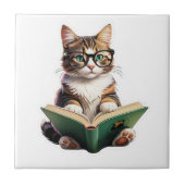 Katzen-Reading-Buch Fliese (Vorderseite)