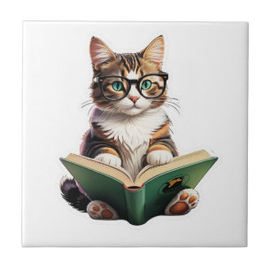 Katzen-Reading-Buch Fliese