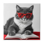 Katzen-Reading-Buch Fliese (Vorderseite)