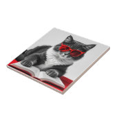 Katzen-Reading-Buch Fliese (Seite)