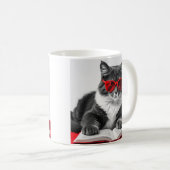 Katzen-Reading-Buch Kaffeetasse (VorderseiteRechts)