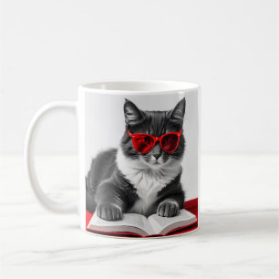 Katzen-Reading-Buch Kaffeetasse