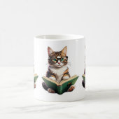 Katzen-Reading-Buch Kaffeetasse (Mittel)