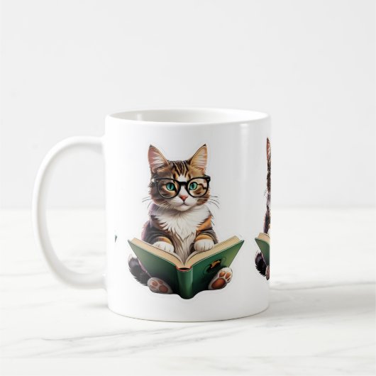 Katzen-Reading-Buch Kaffeetasse (Links)