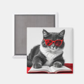 Katzen-Reading-Buch Magnet (Vorderseite/Rückseite)