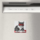 Katzen-Reading-Buch Magnet (In Situ (Geschirrspüler))