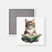 Katzen-Reading-Buch Magnet (Vorderseite/Rückseite)