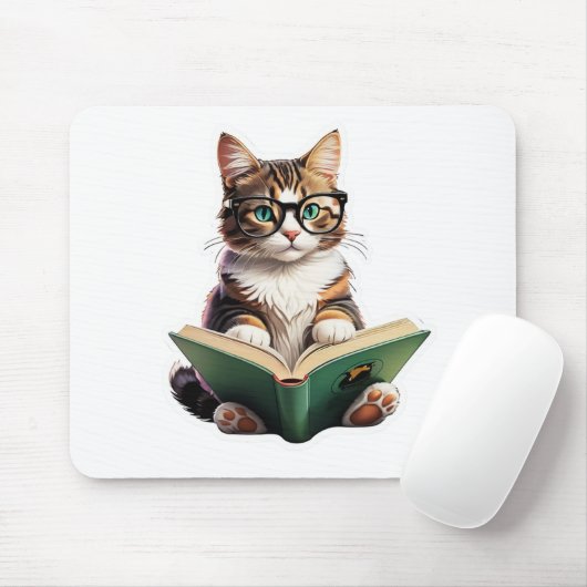 Katzen-Reading-Buch Mousepad (Mit Mouse)