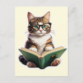Katzen-Reading-Buch Postkarte (Vorderseite)
