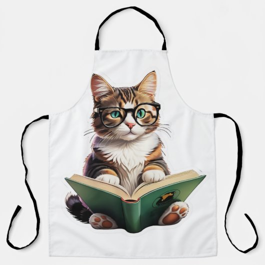 Katzen-Reading-Buch Schürze (Vorderseite)