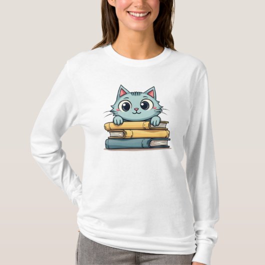 Katzen-Reads - Niedlicher KatzenT - Shirt (Vorderseite)