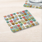 Katzen! Rechteckiger Pappuntersetzer (angewinkelt)