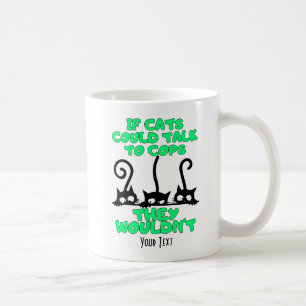 Katzen reden mit Polizisten Kaffeetasse
