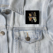 Katzen Reflection Friend Cat Lovers Niedlich Tiger Button (Beispiel)