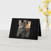 Katzen Reflection Mira Cheetah Tiger Funny Karte (Gelbe Blume)