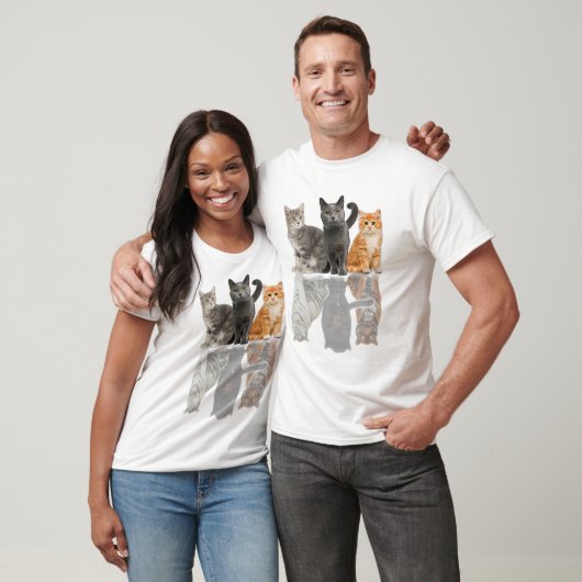Katzen Reflection Mirror Puma Cheetah Tiger Funny  T-Shirt (Unisex)