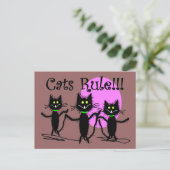 Katzen Regel!!!  Black Cat Design...bezaubernd Postkarte (Stehend Vorderseite)
