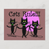 Katzen Regel!!! Black Cat Design...bezaubernd Postkarte (Vorderseite)