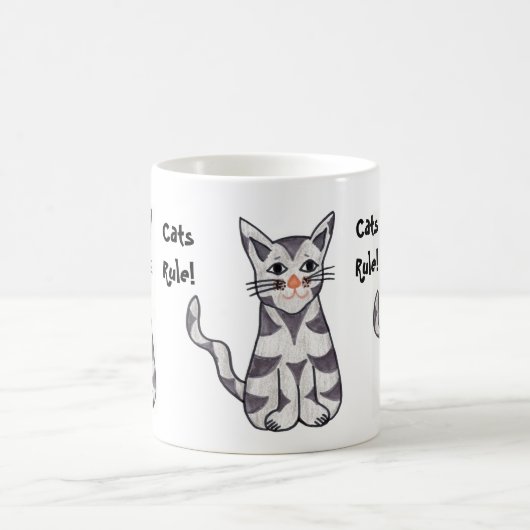 Katzen Regel Kaffeetasse (Mittel)