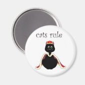 Katzen Regel Magnet (Vorderseite/Rückseite)