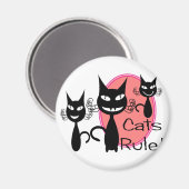 Katzen Regel!!!!!!!!! Magnet (Vorderseite/Rückseite)