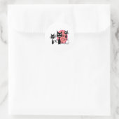Katzen Regel!!!!!!!!! Runder Aufkleber (Tasche)