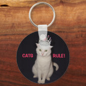 Katzen Regel! Schlüsselanhänger (Vorderseite)