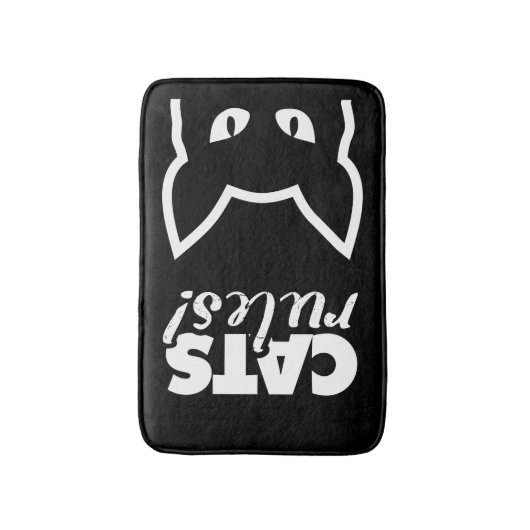 Katzen Regeln Badematte (Vorderseite Vertikal)