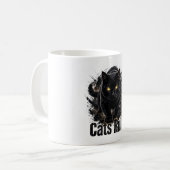 Katzen regieren Kaffeetasse (Vorderseite Links)