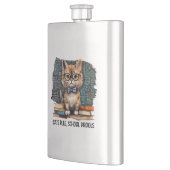 Katzen regieren, Schule Drools Flachmann (Links)