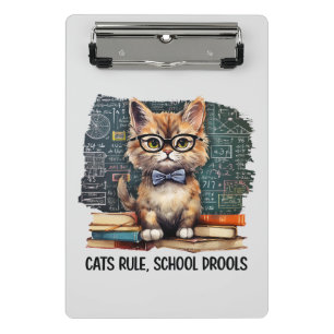 Katzen regieren, Schule Drools Mini Klemmbrett