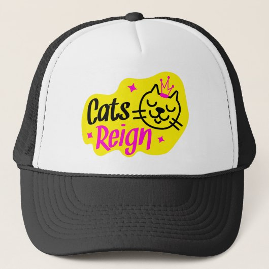 Katzen regieren truckerkappe (Vorderseite)