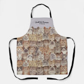 Katzen Retro Lila Schürze (Vorderseite)