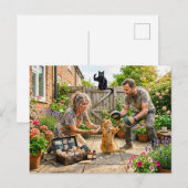 Katzen-Revierkampf-Trainingschaos Postkarte (Vorne/Hinten)