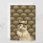 Katzen Roaring 20er Party Flapper Dance Einladung (Rückseite)