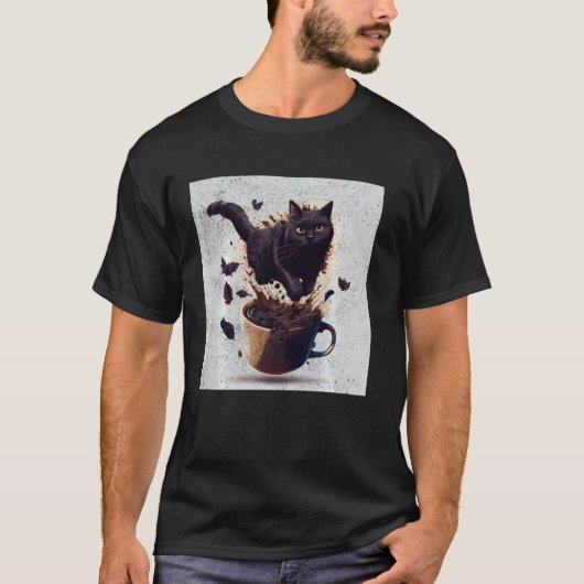 Katzen-Roboter-Pommes frites T-Shirt (Vorderseite)