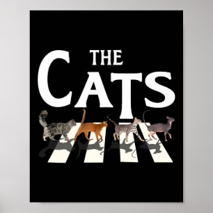Katzen-Rock-Musik Lustige Katzenliebhaber-Geschenk Poster