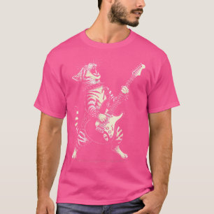Katzen-Rockmusik Lustige Katzen-Gitarre T-Shirt